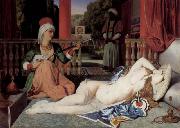 Jean Auguste Dominique Ingres Odalisque with a Slave painting